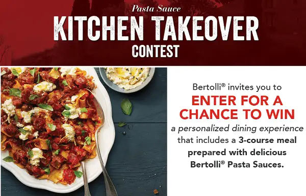 Foodnetwork.ca Bertolli Pasta Sauce Kitchen Takeover Contest