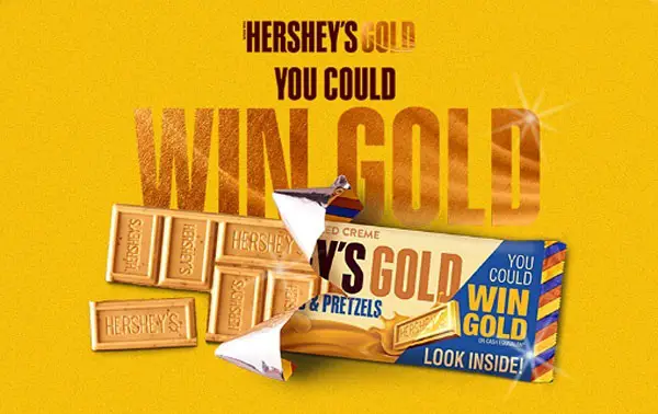 Hershey’s Gold Rush Instant Win Game: Win 24K Gold Bars