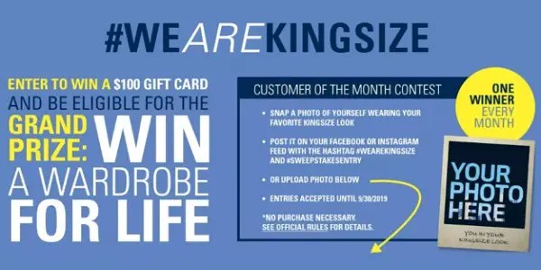 Kingsizedirect.com Win a Wardrobe for Life Sweepstakes