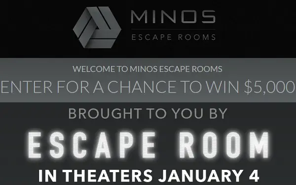 Minos Escape Room Sweepstakes: Win Cash
