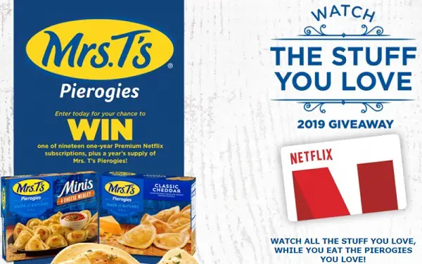 Mrstspierogies.com Watch & Eat the Stuff You Love Giveaway