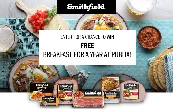 Smithfield Breakfast On Us Sweepstakes: Win Free Breakfast For a Year