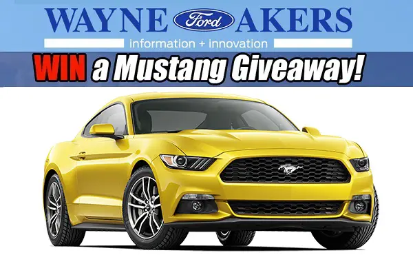 Wayneakersford.com 2020 Ford Mustang Giveaway