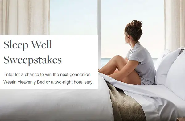 Westin Store Sleep Well Sweepstakes 2024: Win Bed + Two Night Free Stay