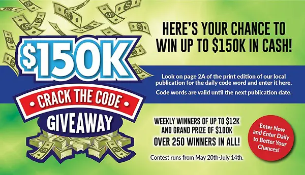 GateHouse Media $150K Crack the Code Giveaway