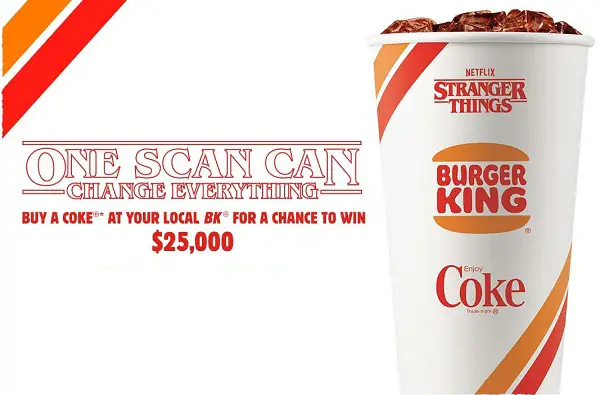 Burger King Stranger Things Sweepstakes and Instant Win Game!