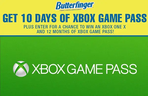 Butterfinger Xbox GamePass Sweepstakes 2019