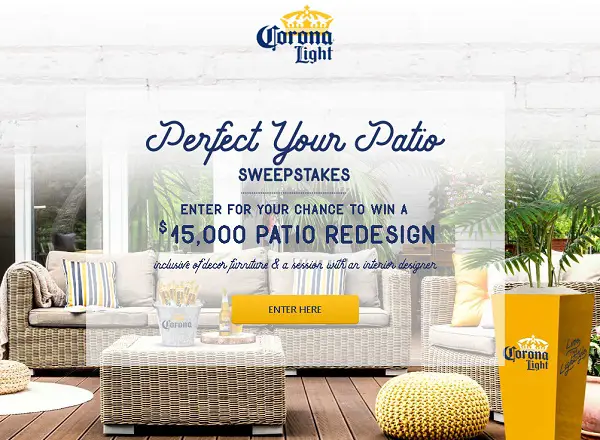 Corona Patio Makeover Sweepstakes 2020