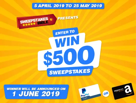 Win $500 Cash with Sweepstakes Bible
