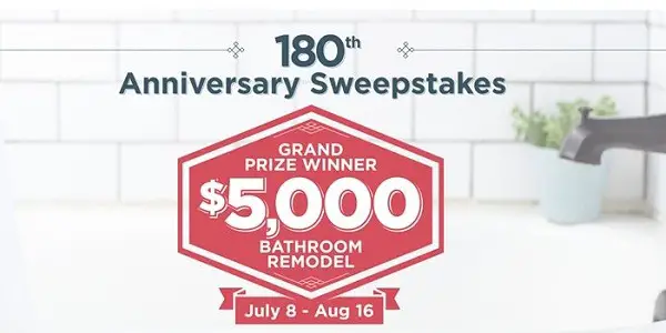 Bathroom Makeover Sweepstakes 2019