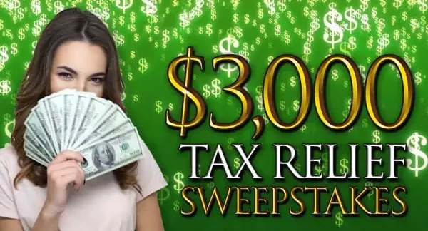 $3,000 Tax Relief Sweepstakes: Win Cash