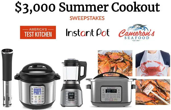 America’s Test Kitchen Summer Cookout Sweepstakes