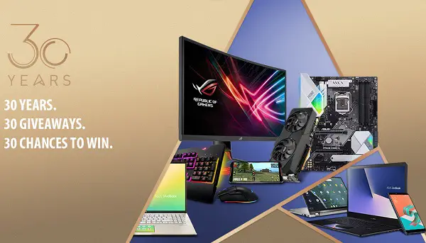 Asus 30 Days of Incredible Sweepstakes