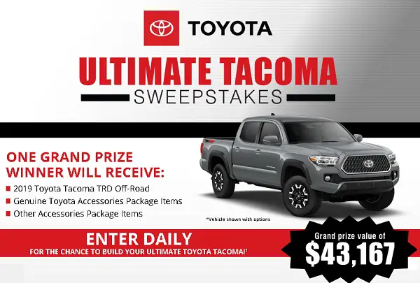 Bassmaster.com Ultimate Toyota Tacoma Sweepstakes