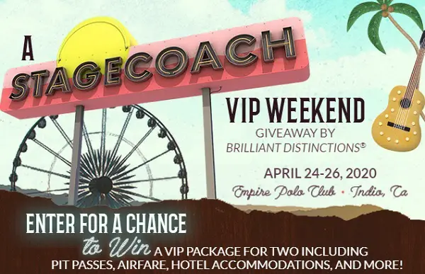 Brilliant Distinctions Stagecoach VIP Weekend Giveaway