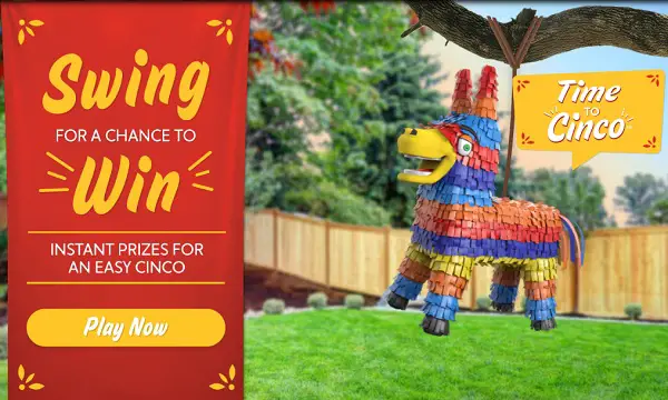 Mission Piñata Instant Win Game