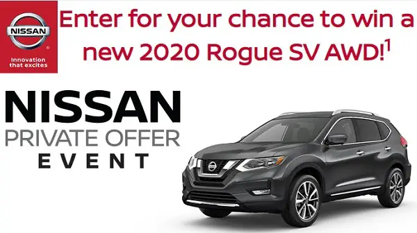 Nissan Rogue Sweepstakes 2019 on NissanSweeps.com