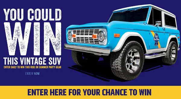 Win 1974 Pabst Vintage SUV on Pbreasyride.com!