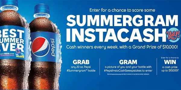 Pepsipromos.com Instacash Sweepstakes