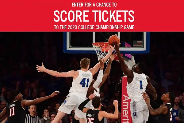 Win 2020 College Championship Game Trip on Scorenoblevines.com