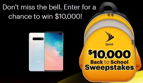 Sprint Back to School Sweepstakes 2019