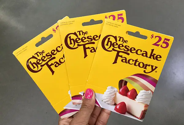Cheesecake Factory Giveaway: Win $25 free Reward!
