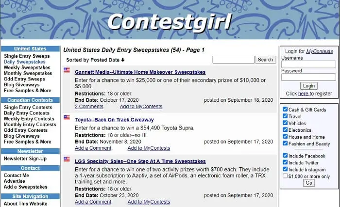 free online sweepstakes for money legit sweepstakes site to win real money