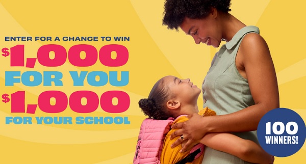 Win 1000 Cash for You and 10000 Bonus Box Tops for School (100 Winners)