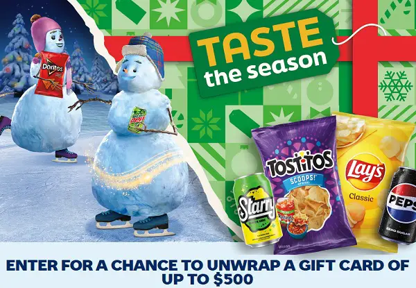 Pepsi Holiday Instant Win Game: Win Gift Cards Worth Up to $500 (2000 Winners)