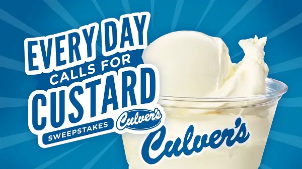 Every Day Calls For Custard Sweepstakes: Win  Culver’s T-Shirt and Coupon! (Daily Winners)