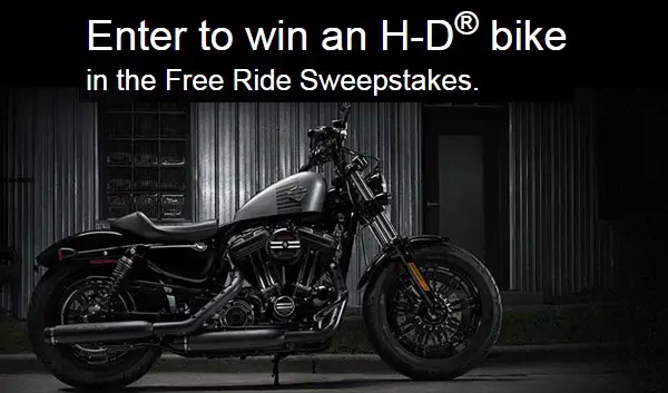 Harley-Davidson Visa Free Ride Sweepstakes 2023