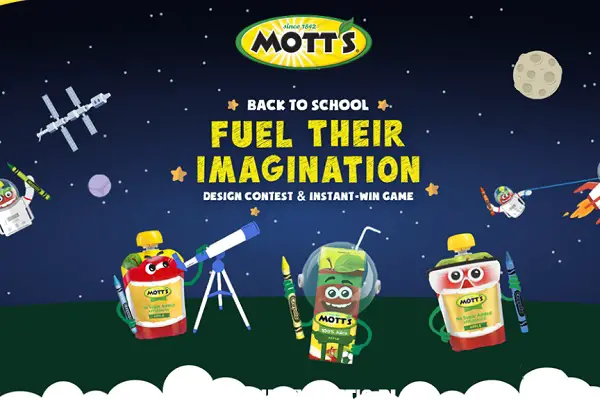 Back To School Mott’s Design Contest: Instant Win $10K Free Tuition Grant & More (100 Prizes)