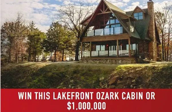 $2,300,000 White River Ozark Cabin Giveaway: Win Cabin or $1 Million Cash