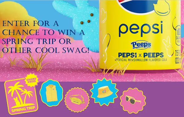 Pepsi X Peeps Promotion: Win Spring Vacation or 5000 Instant Win Prizes! 