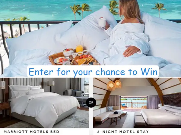 Shop Marriott Sweepstakes: Win Bedding Set & 3-Night Free Hotel Stay