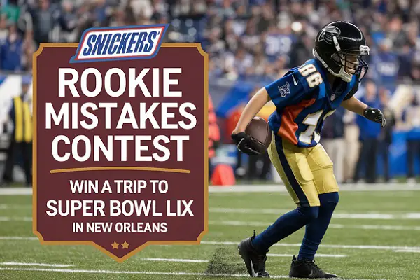 Snickers Rookie Mistakes Contest: Win a Trip to Super Bowl LVIII, Las Vegas